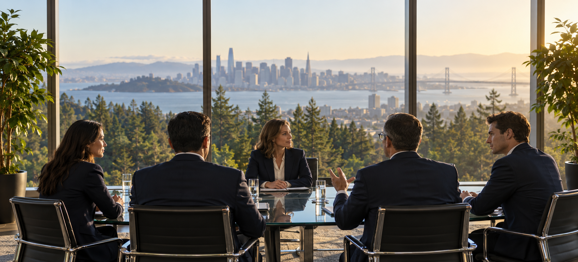 Board leaders discussing their long-term vision